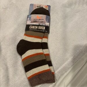 Men's Cabin Sock - Brown and Orange